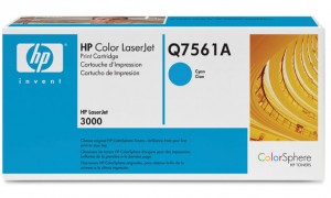 HP Q7561A № 314A картридж лазерный оригинальный голубой, 3500 страниц для принтер hp color laserjet 2700, 3000