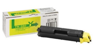 Kyocera TK-580Y картридж лазерный оригинальный желтый, 2800 страниц для Kyocera ECOSYS FS-C5150, FS-C5150DN, P6021, P6021CDN